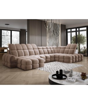 Narożnik TOLLO XL Prawostronny Elektryczna regulacja Tkanina SALVADOR 03 WERSAL