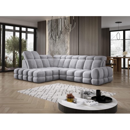 Narożnik TOLLO L Lewostronny Elektryczna regulacja Salvador 14 kolor Szary WERSAL