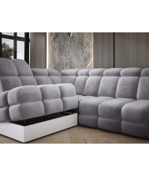 Narożnik TOLLO L Lewostronny Elektryczna regulacja Salvador 14 kolor Szary WERSAL