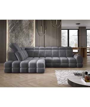 Narożnik TOLLO L Lewostronny Elektryczna regulacja Salvador 15 kolor Antracytowy WERSAL