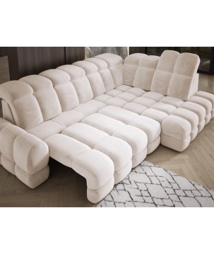 Narożnik TOLLO L Prawostronny Elektryczna regulacja Salvador 01 kolor Kremowy WERSAL