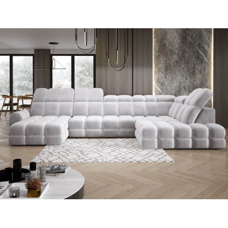 Narożnik TOLLO XL Prawostronny Elektryczna regulacja Tkanina SALVADOR 13 WERSAL