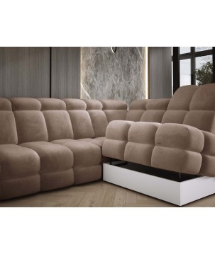 Narożnik TOLLO L Prawostronny Elektryczna regulacja Salvador 03 kolor Brązowy WERSAL