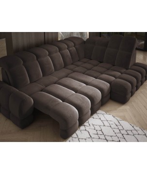 Narożnik TOLLO L Prawostronny Elektryczna regulacja Salvador 04 kolor Szary WERSAL