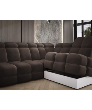 Narożnik TOLLO L Prawostronny Elektryczna regulacja Salvador 04 kolor Szary WERSAL