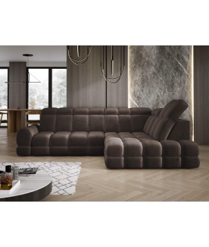 Narożnik TOLLO L Prawostronny Elektryczna regulacja Salvador 04 kolor Szary WERSAL