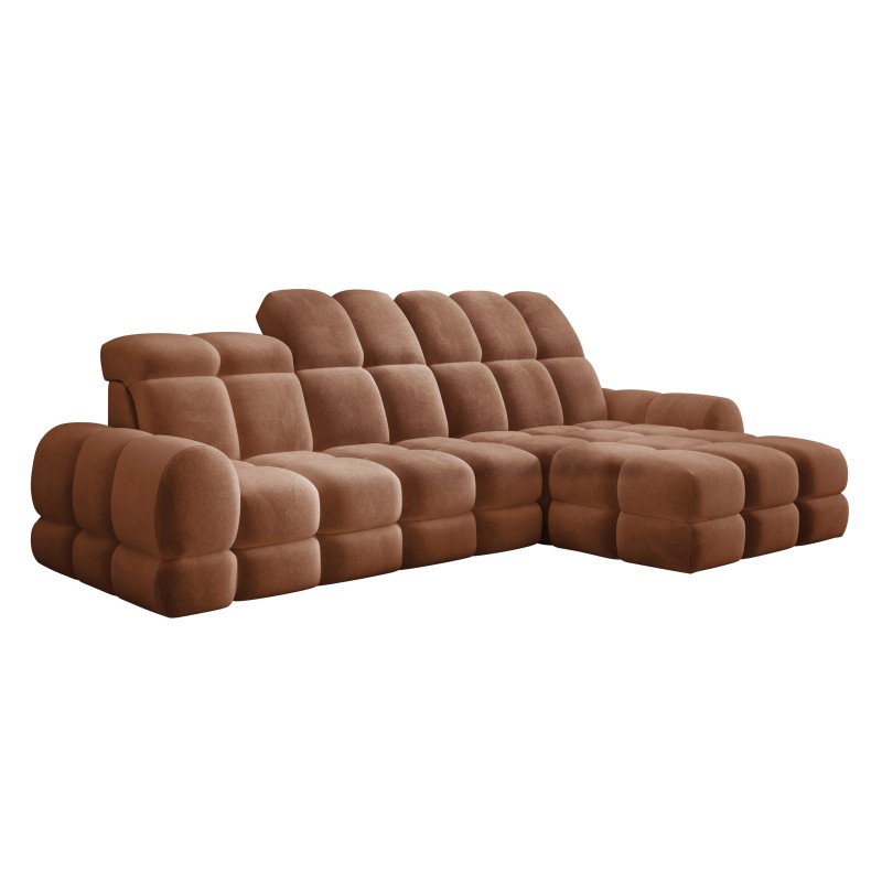 Narożnik TOLLO MINI S Prawostronny Elektryczna regulacja Salvador 08 kolor Pomarańczowy WERSAL