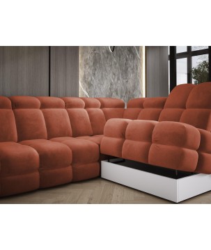 Narożnik TOLLO L Prawostronny Elektryczna regulacja Salvador 07 kolor Rustykalny WERSAL