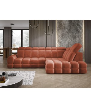 Narożnik TOLLO L Prawostronny Elektryczna regulacja Salvador 07 kolor Rustykalny WERSAL