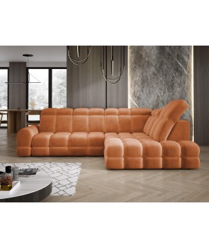 Narożnik TOLLO L Prawostronny Elektryczna regulacja Salvador 08 kolor Pomarańczowy WERSAL