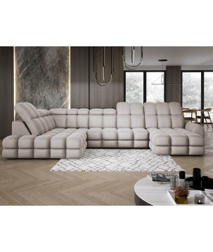 Narożnik TOLLO XL Lewostronny Elektryczna regulacja Tkanina SOLAR 16 WERSAL