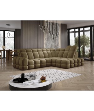 Narożnik TOLLO L Prawostronny Elektryczna regulacja Salvador 10 kolor Oliwkowy WERSAL