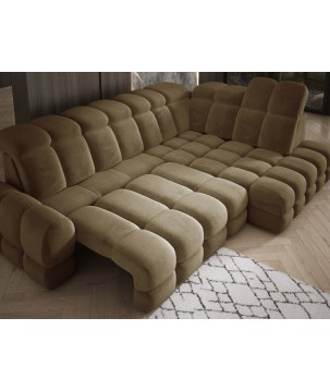 Narożnik TOLLO L Prawostronny Elektryczna regulacja Salvador 10 kolor Oliwkowy WERSAL