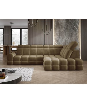 Narożnik TOLLO L Prawostronny Elektryczna regulacja Salvador 10 kolor Oliwkowy WERSAL