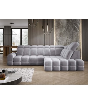 Narożnik TOLLO L Prawostronny Elektryczna regulacja Salvador 14 kolor Szary WERSAL