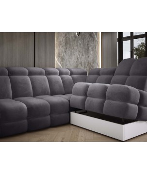 Narożnik TOLLO L Prawostronny Elektryczna regulacja Salvador 15 kolor Antracytowy WERSAL