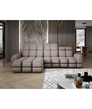 Narożnik TOLLO MINI S Lewostronny Elektryczna regulacja Solar 28 kolor Czekoladowy WERSAL