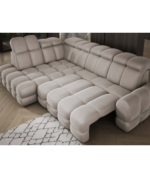 Narożnik TOLLO L Lewostronny Elektryczna regulacja Solar 16 kolor Cappucino WERSAL