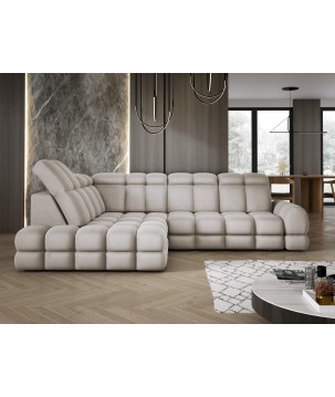 Narożnik TOLLO L Lewostronny Elektryczna regulacja Solar 16 kolor Cappucino WERSAL