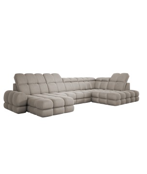 Narożnik TOLLO XL Prawostronny Elektryczna regulacja Tkanina SOLAR 16 WERSAL