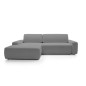 Narożnik BOULI Lewostronny z Elektryczną Regulacją wolnostojący tkanina Raven 10 Szary DOMO HOME