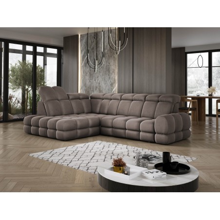 Narożnik TOLLO L Lewostronny Elektryczna regulacja Solar 28 kolor Czekoladowy WERSAL