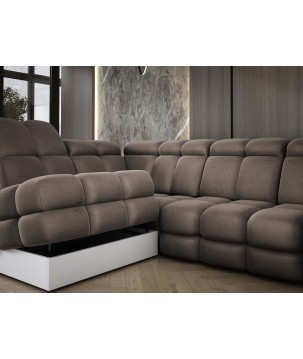 Narożnik TOLLO L Lewostronny Elektryczna regulacja Solar 28 kolor Czekoladowy WERSAL