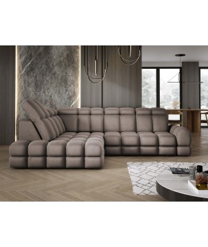 Narożnik TOLLO L Lewostronny Elektryczna regulacja Solar 28 kolor Czekoladowy WERSAL