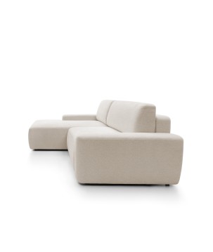 Narożnik BOULI Lewostronny z Elektryczną Regulacją wolnostojący tkanina Raven 28 Beżowy DOMO HOME