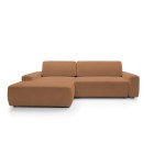 Narożnik BOULI Lewostronny z Elektryczną Regulacją wolnostojący tkanina Raven 44 Pomarańczowy DOMO HOME