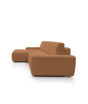 Narożnik BOULI Lewostronny z Elektryczną Regulacją wolnostojący tkanina Raven 44 Pomarańczowy DOMO HOME