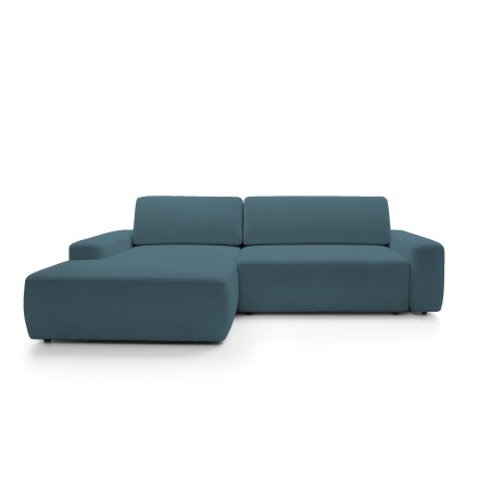 Narożnik BOULI Lewostronny z Elektryczną Regulacją wolnostojący tkanina Raven 86 Turkusowy DOMO HOME