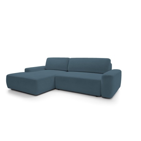 Narożnik BOULI Lewostronny z Elektryczną Regulacją wolnostojący tkanina Raven 86 Turkusowy DOMO HOME