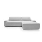 Narożnik BOULI Lewostronny z Elektryczną Regulacją wolnostojący tkanina Raven 06 Popielaty DOMO HOME