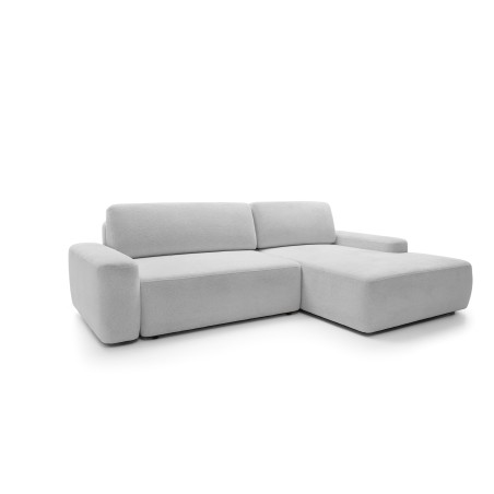 Narożnik BOULI Lewostronny z Elektryczną Regulacją wolnostojący tkanina Raven 06 Popielaty DOMO HOME