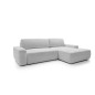 Narożnik BOULI Lewostronny z Elektryczną Regulacją wolnostojący tkanina Raven 06 Popielaty DOMO HOME
