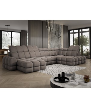 Narożnik TOLLO XL Prawostronny Elektryczna regulacja Tkanina SOLAR 28 WERSAL