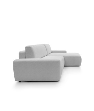 Narożnik BOULI Lewostronny z Elektryczną Regulacją wolnostojący tkanina Raven 06 Popielaty DOMO HOME