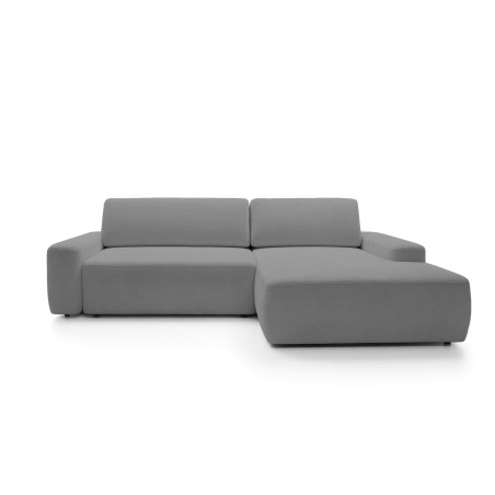 Narożnik BOULI Lewostronny z Elektryczną Regulacją wolnostojący tkanina Raven 10 Szary DOMO HOME