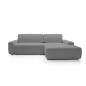 Narożnik BOULI Lewostronny z Elektryczną Regulacją wolnostojący tkanina Raven 10 Szary DOMO HOME