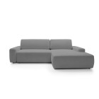 Narożnik BOULI Lewostronny z Elektryczną Regulacją wolnostojący tkanina Raven 10 Szary DOMO HOME