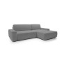 Narożnik BOULI Lewostronny z Elektryczną Regulacją wolnostojący tkanina Raven 10 Szary DOMO HOME