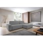 Narożnik BOULI Lewostronny z Elektryczną Regulacją wolnostojący tkanina Raven 10 Szary DOMO HOME