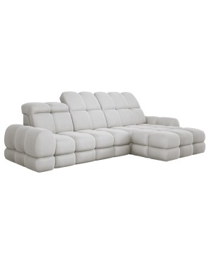 Narożnik TOLLO MINI S Prawostronny Elektryczna regulacja Solar 03 kolor Popielaty WERSAL