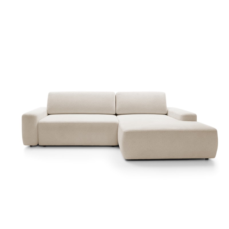 Narożnik BOULI Prawostronny z Elektryczną Regulacją wolnostojący tkanina Raven 28 Beżowy DOMO HOME