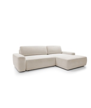 Narożnik BOULI Prawostronny z Elektryczną Regulacją wolnostojący tkanina Raven 28 Beżowy DOMO HOME