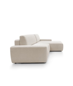 Narożnik BOULI Prawostronny z Elektryczną Regulacją wolnostojący tkanina Raven 28 Beżowy DOMO HOME