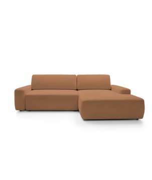 Narożnik BOULI Prawostronny z Elektryczną Regulacją wolnostojący tkanina Raven 44 Pomarańczowy DOMO HOME