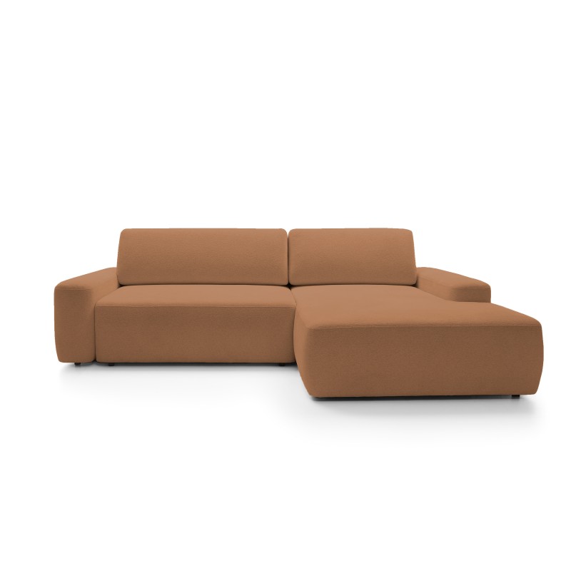 Narożnik BOULI Prawostronny z Elektryczną Regulacją wolnostojący tkanina Raven 44 Pomarańczowy DOMO HOME