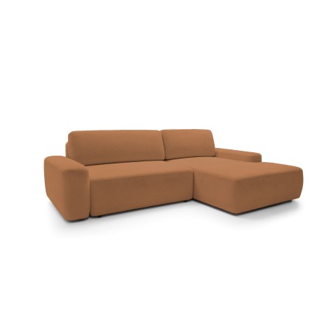 Narożnik BOULI Prawostronny z Elektryczną Regulacją wolnostojący tkanina Raven 44 Pomarańczowy DOMO HOME